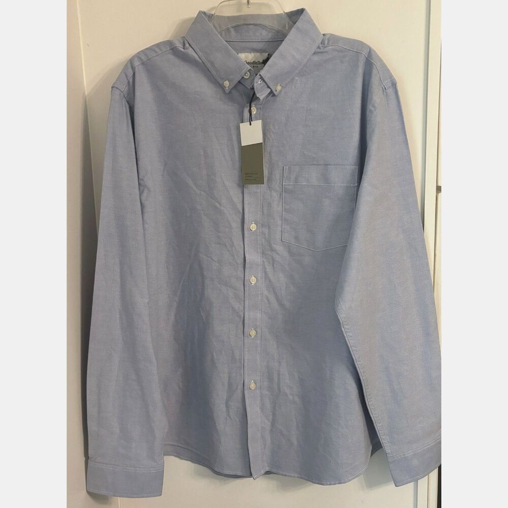 Goodfellow & Co Men XL Whittier Oxford Shirt Blue 100% Cotton NWT #24